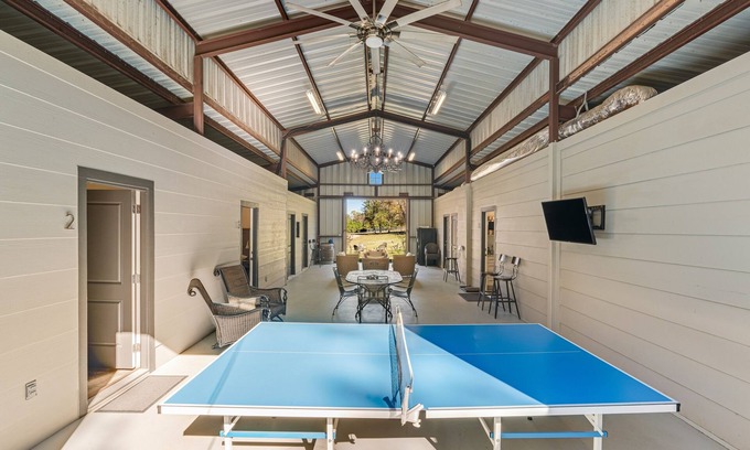 Arp House | Custom barn suite shared pool, firepit, Ping-Pong & golf cart rental option