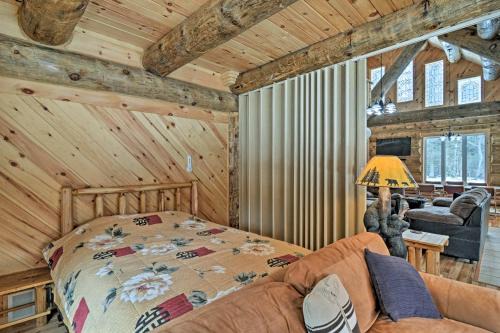 Tustin House | Custom Log Cabin with Deck and 45 Acres By Pine River!