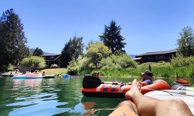 Lake Cowichan Cottage | Cute cottage steps from Cowichan river with shared dock and swimming hole!