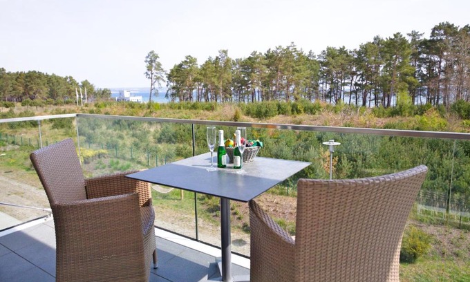 Binz Apartment | Dünenresidenz Prora - Ferienwohnung mit Meerblick, 1 Schlafzimmer und Balkon NP-212