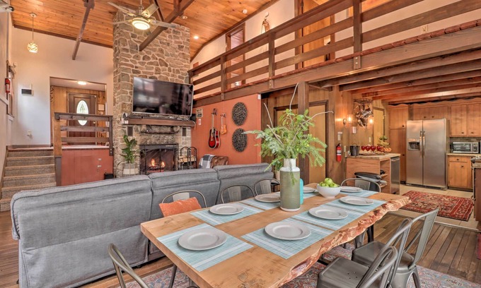 Lake Harmony House | Deck & Fire Pit: Cozy Pocono Mountain Home