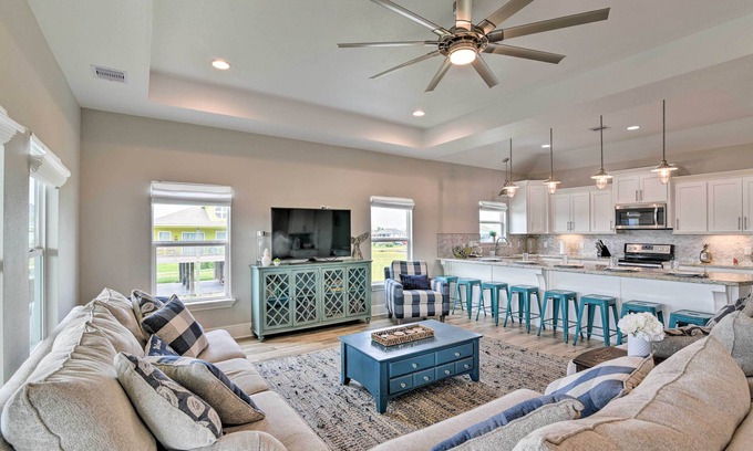 Crystal Beach House | Deck & Ocean Views: Home in Crystal Beach!