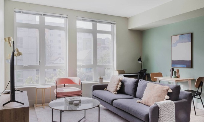 Squire Park Apartment | Delightful First Hill Jr 1BR w/Bike Storage, Gym & W/D, by Blueground