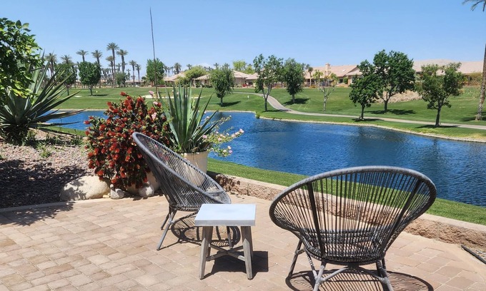 Desert Palms House | Dell Webb Resort for 55+ Snowbirds. Many amenities, views of water & mountains
