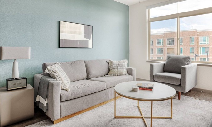 Transit Village Apartment | Deluxe Transit Village 1BR w/ Pool & Gym, walk to Google, by Blueground
