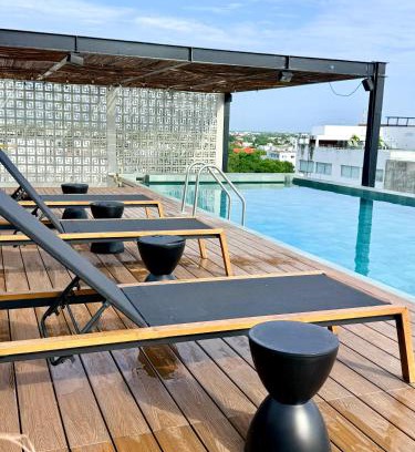 Luis Donaldo Colosio Apartment | Departamento 5ta Av - Cerca de la playa con Rooftop Pool & Cancha de Padel