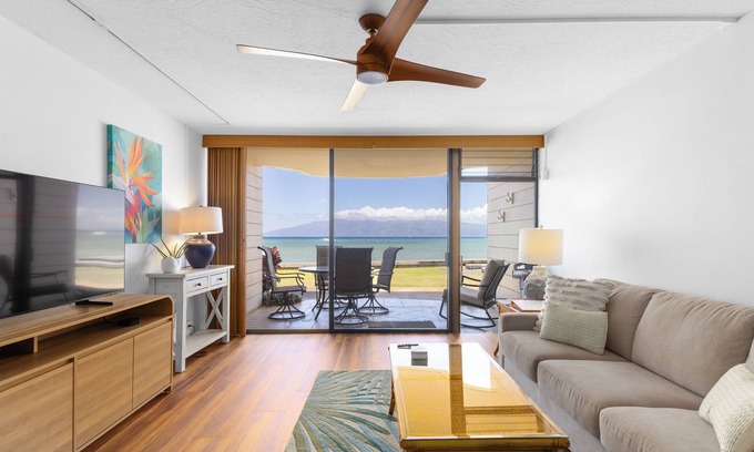 Kahana Condo | Direct Oceanfront AC Lanai Views Peaceful West Maui Stay