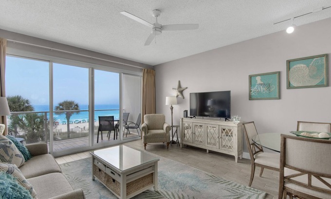 Destin Condo | DIRECT OCEANFRONT! Beach chairs and umbrella included through Oct 31, 2025!