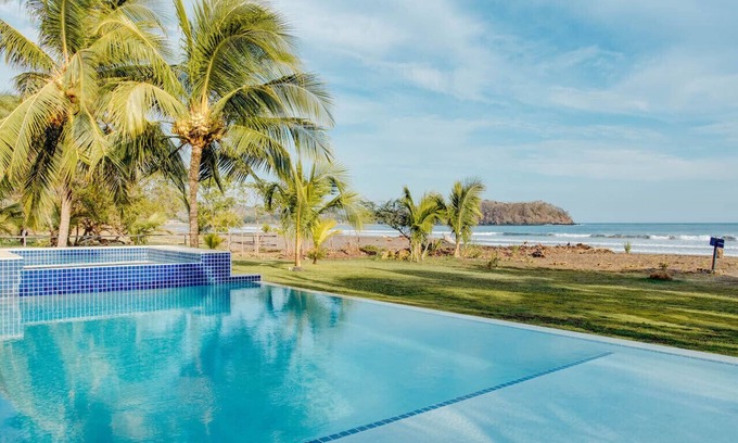 Las Escobas del Venado House | Directly on beach with private pool, Sleeps 11+, not a 10 min walk as VRBO says