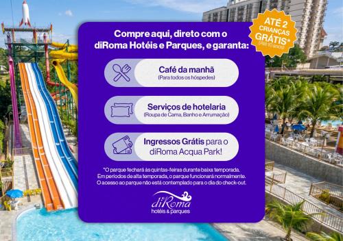 Prive das Caldas Hotel | diRoma Villas direto com o Grupo diRoma com acesso ao Acqua Park e Café da manhã