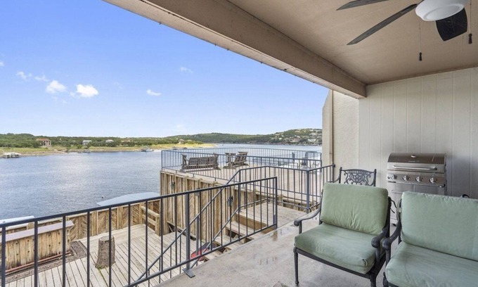 Briarcliff Condo | Dock for swimming & Fishing, pool & hot tub!