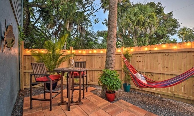 New Smyrna Beach House | Dog Friendly Home by Flagler Avenue! Fenced Yard and Garage! Walk to the Beach!