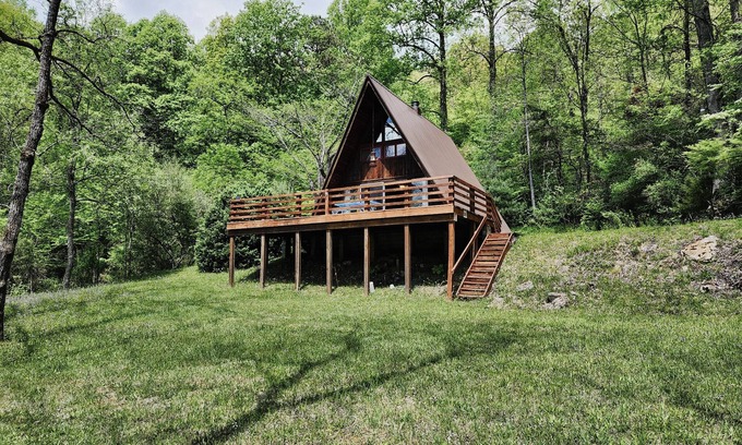 Sylva Cabin | Dog Friendly Smoky Mts A-Frame with Views and Modern Decor