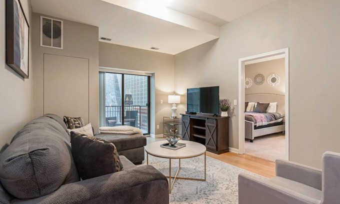 Prairie District Apartment | Domio | McCormick Place | 2BR + Pool and Fitness Center
