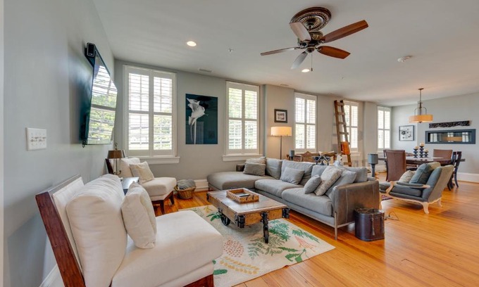Winston - Salem Apartment | Downtown Winston-Salem Condo with Private Library!