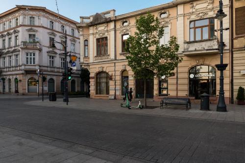 Srodmiescie Apartment | Dream Aparts - Piotrkowska 126 widok na deptak