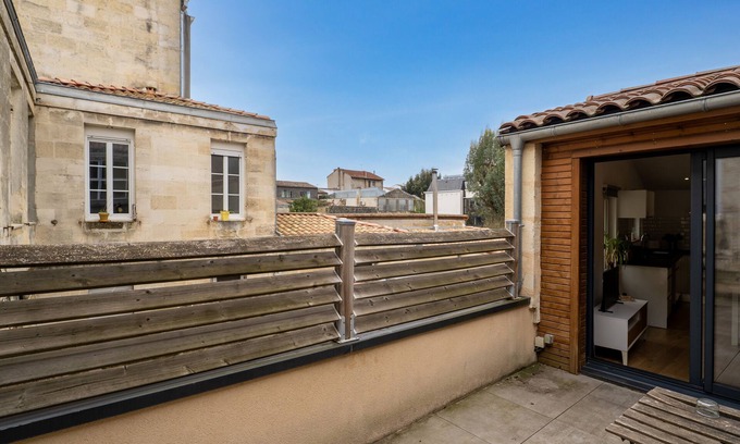 Bordeaux Sud Apartment | Duplex flat for 2 people with terrace and parking