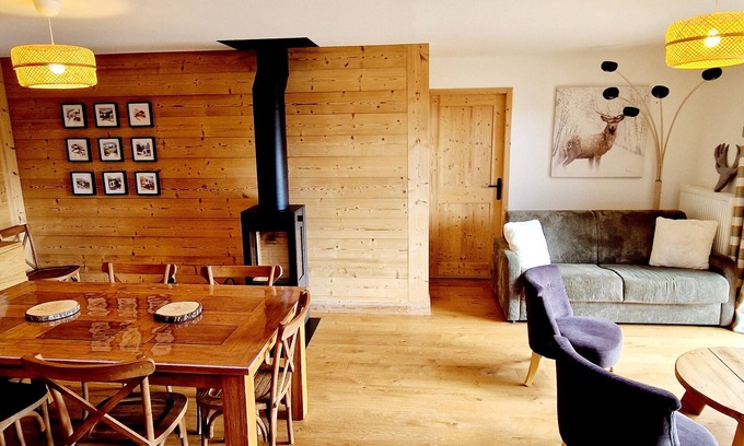 Montalbert Apartment | Duplex Neuf pour 12 Pers, Près des Pistes, Balcon Soleil, Wi-Fi, Parking, Linge Inclus