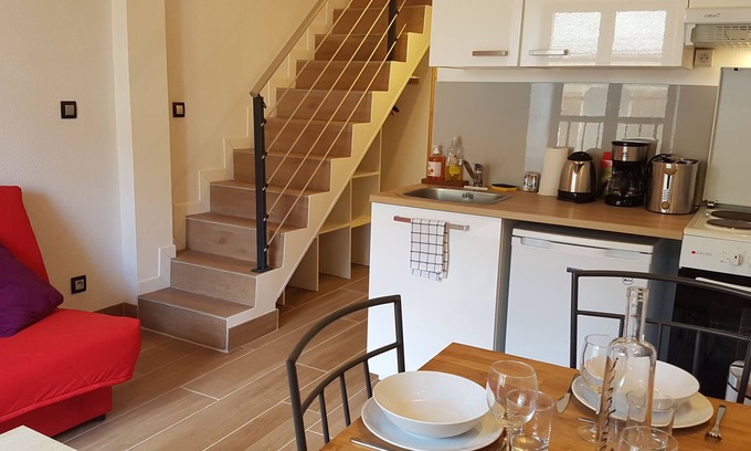 Saint-Jean-du-Bruel Apartment | Duplex village center