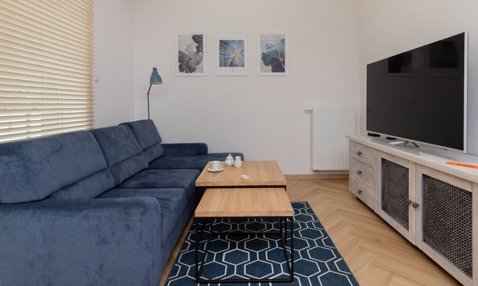 Nowy Port Apartment | Elegant Apartment for Families in Gdansk, with balcony