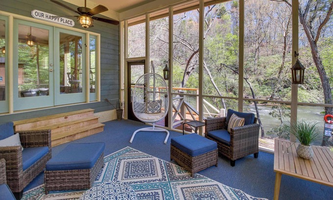 East Ellijay House | Ellijay Riverfront Escape: Game Room & Fire Pit