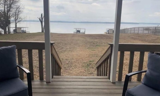 Athens House | Enjoy this SPECTACULAR VIEW of Lake Wheeler from our beautiful 4 bedroom home!