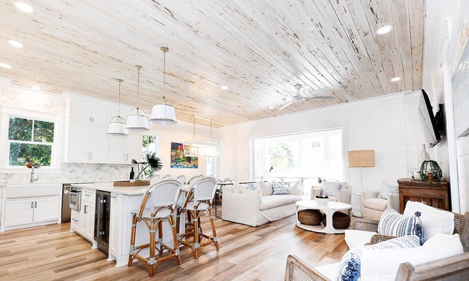 Seagrove Beach Villa | Escape to a stunning vacation home with modern design and a private pool oasis.
