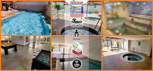 Do Turista Apartment | Everest Flat Service com Piscinas Termais, próx ao Shopping Singapura, Water Park, Clube Prive, Riviera, Boulevard - HotFérias