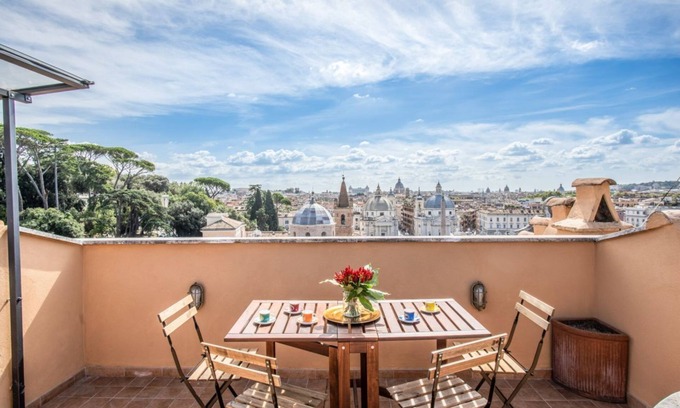 Quartiere III Pinciano Apartment | Exclusive attic with private terrace right in front of Piazza Del Popolo, with unique panoramic view