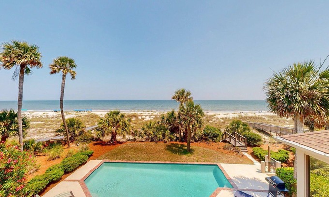 Palmetto Dunes House | Expansive Private Oceanfront Home with Vaulted Ceilings and Private Pool!