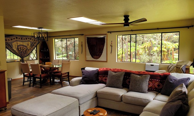 Volcano House | Experience Tranquility in a Spacious 3-Bedroom Surrounded by Hawaiian Forest
