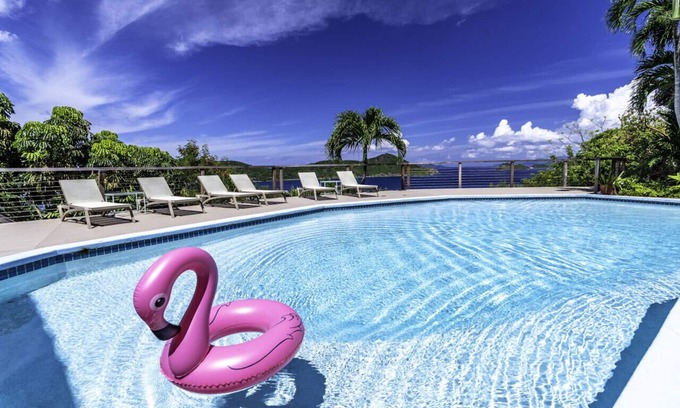 Frydendal Villa | Fabulous 5BR - HUGE Pool/Deck & AMAZING VIEWS! 7 mins from Red Hook!