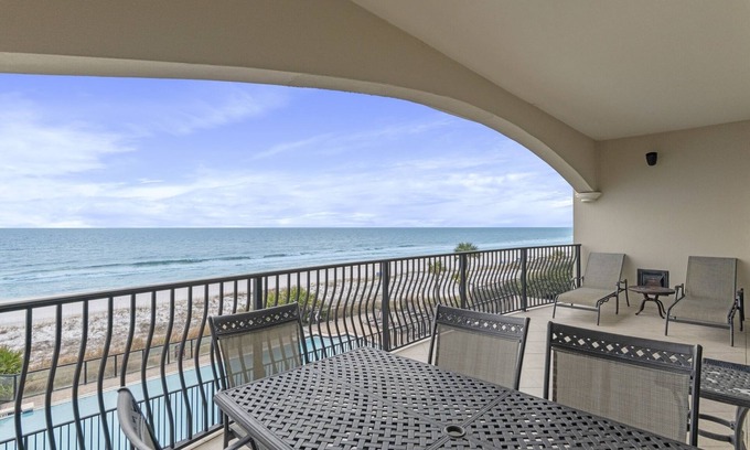 Crystal Beach Condo | Fall Availability! Newly Renovated! 2nd Floor Luxury Gulf Front Unit! Community Pool!