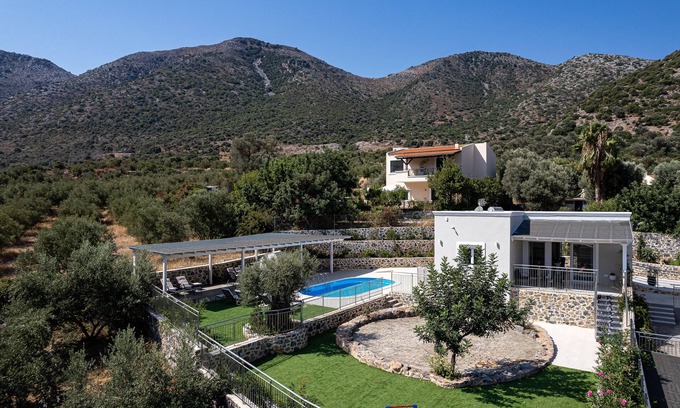 Vlichada Villa | Family villa w/heated private pool, kids play area & bbq, close to sandy beach