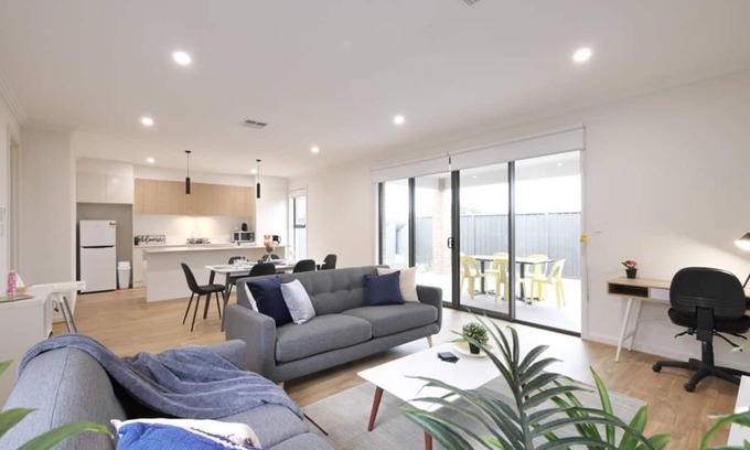Woodville North House | FEEL HAPPY & AT HOME HERE. No stairs. Modern designer space. Ducted A/C. Double garage.