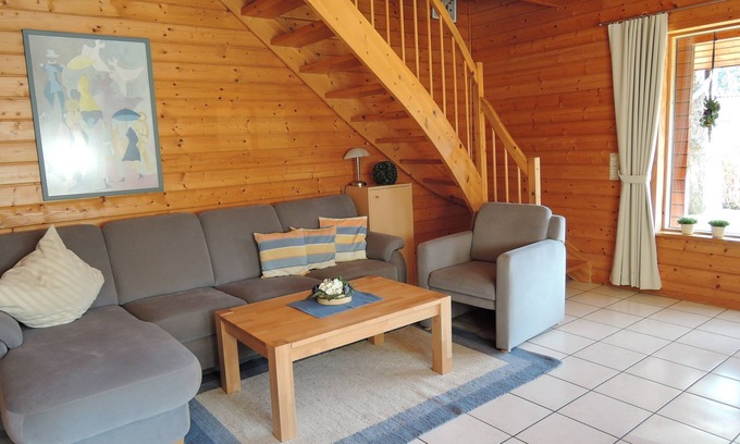 Rotacker House | Ferienhaus Blauvogel 60, in Hasselfelde im Harz und Sauna