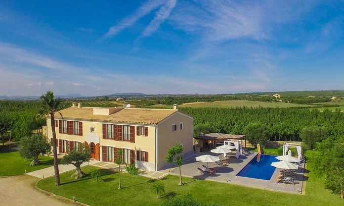 Manacor Villa | FINCA S'HORT DE CONIES - Spectacular house with private pool surrounded by fields and peac