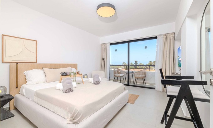 Larnaca Apartment | Finikoudes Marina View 202 - Charming Larnaca Centre Getaway