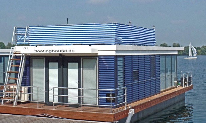 Xanten House | Floating 44 in Xanten - Boot 7 - Floating 44 Komfortable Hausboote bei Xanten mit Tollem Seeblick