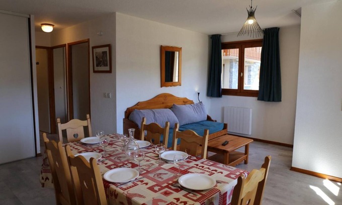 Aussois Apartment | Floor -1, terrace, tv, ski locker, 41m², Aussois