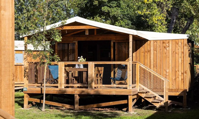Saint-Jean-de-Monts House | Flower Camping La Davière Beach * - CosyFlower Premium 27m2 - 2 bedrooms + covered terrace + LV + pedestrian area. 4 people