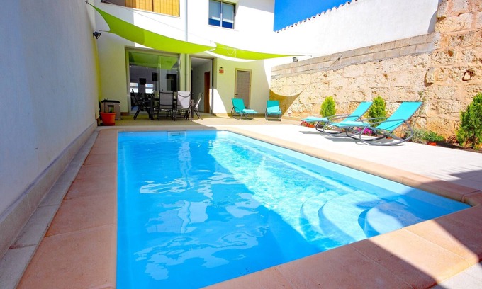 Muro Ski Chalet | Foners Mallorquins 004 fantastic modern house with air conditioning, private swimming pool, solarium and terrace
