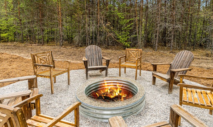 Thompsonville House | Four-season retreat with fireplace, firepit, grill, WiFi & central AC