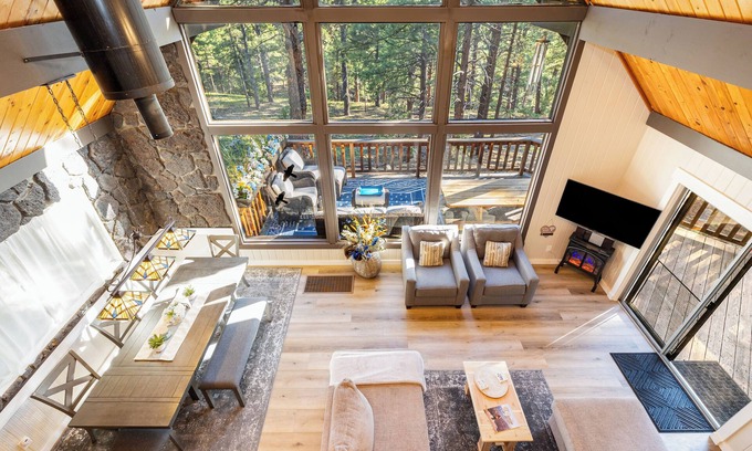 Kachina Village Cabin | Fox Lodge A-Frame Cabin with view of the Pines