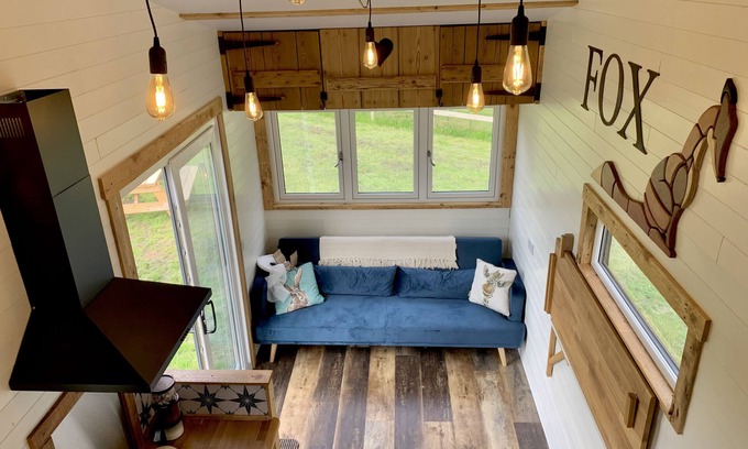 Foxley Cabin | Fox Tiny House is a wonderful place to escape to with all the home comforts you can imagine! A king-