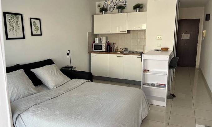 Carnot Apartment | Fully equipped studio in the center of Cannes with swimming pool, large terrace and air conditioning