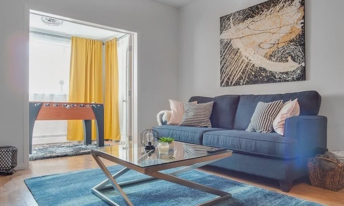 Beltline Apartment | Fun and Colourful Condo w Foosball Parking Coffee