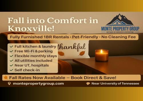 Knoxville Apartment | Furnished 1 Bedroom Home Away from Home Near UT and Downtown