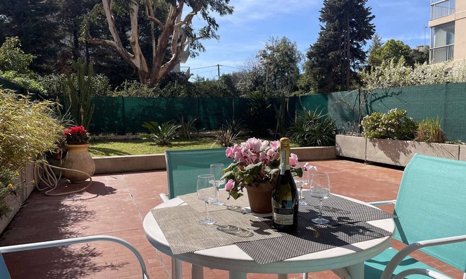 Plaine de la Brague Apartment | Garden Apartment with Pool, Tennis & Terrace - Antibes