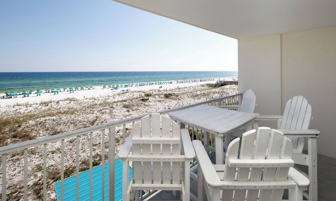 Fort Walton Beach Condo | GD 307: Seaglass Cove - Step Out, Chill Out. Beachfront Living at Its Best!